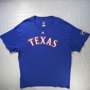 Majestic MLB Texas Rangers Baseball Adrian Beltre Shirt Size XL With Flaws